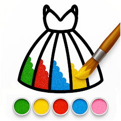 Glitter Dress Coloring Game